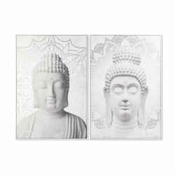 Cuadro DKD Home Decor 82,5 x 4,5 x 122,5 cm Buda Oriental (2 Unidades)