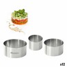 Moldes Quttin Acero Inoxidable Plateado 10 x 10 x 5 cm (12 Unidades) (3 pcs)