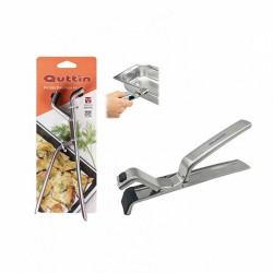 Pinzas de Cocina Quttin Acero Inoxidable 19 x 7,2 x 2,6 cm Bandeja para Horno (12 Unidades)