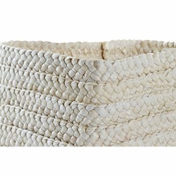 Juego de Cestas DKD Home Decor 28 x 21 x 15 cm Fibra natural