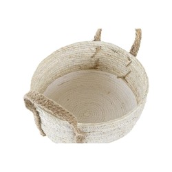 Juego de Cestas DKD Home Decor 33 x 33 x 20 cm Fibra natural (2 Unidades)