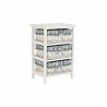 Cajonera DKD Home Decor Azul Blanco Mimbre Madera de Paulonia (40 x 29 x 59 cm)