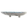 Centro de Mesa DKD Home Decor 43 x 36 x 9 cm Azul Verde 45 x 36 x 9 cm Hoja de planta