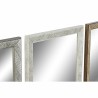 Espejo de pared DKD Home Decor 36 x 2 x 95,5 cm Cristal Natural Gris Marrón Blanco Poliestireno Tropical Hoja de planta (4 Piez