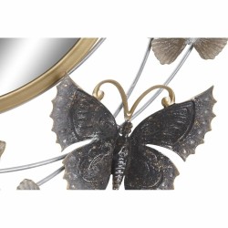 Espejo de pared DKD Home Decor 75 x 6,5 x 73 cm Cristal Dorado Metal Mariposas Malva