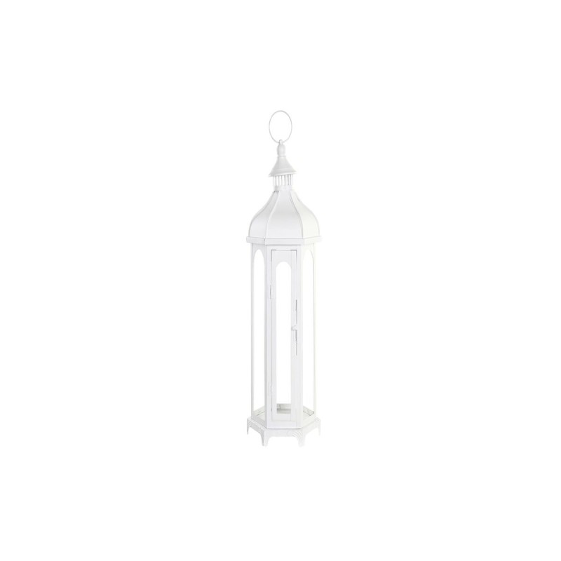 Farol DKD Home Decor Cristal Metal Blanco (20 x 17 x 55 cm)