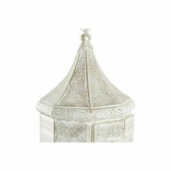 Farol DKD Home Decor 2 Unidades Blanco Dorado Metal Cristal Árabe Acabado envejecido 30 x 30 x 71 cm (2 Unidades)