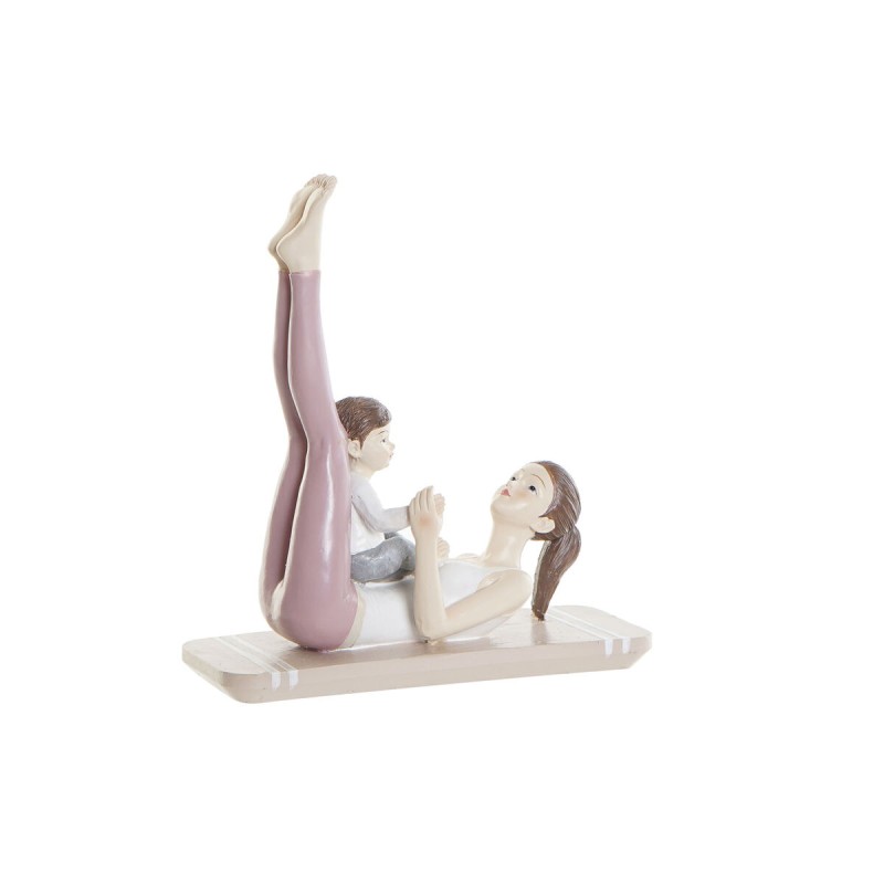 Figura Decorativa DKD Home Decor Rosa Yoga Scandi 15,5 x 6,5 x 17 cm