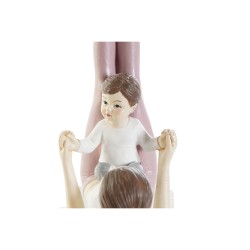 Figura Decorativa DKD Home Decor Rosa Yoga Scandi 15,5 x 6,5 x 17 cm