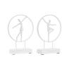 Figura Decorativa DKD Home Decor 23 x 9 x 33 cm Blanco Bailarina Ballet (2 Unidades)