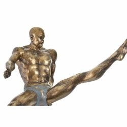 Figura Decorativa DKD Home Decor Mundo Dorado Resina Gimnasta Moderno (29 x 16 x 33 cm)