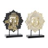 Figura Decorativa DKD Home Decor 27 x 8 x 33,5 cm Negro Dorado Buda Oriental (2 Unidades)