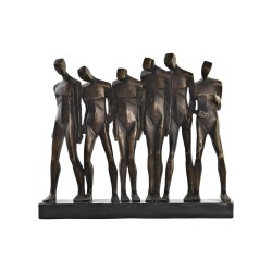 Figura Decorativa DKD Home Decor Negro Cobre Resina Personas Moderno (40 x 10,5 x 34,5 cm)