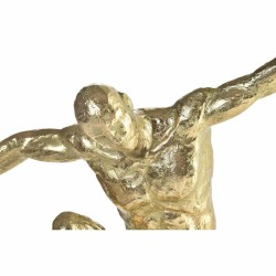 Figura Decorativa DKD Home Decor Cristal Dorado Resina Hombre (28 x 12 x 38 cm)