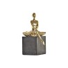 Figura Decorativa DKD Home Decor Bailarina Dorado Resina Gris oscuro (21,5 x 23 x 32 cm)