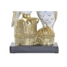 Figura Decorativa DKD Home Decor 14,5 x 9 x 26 cm Búho Dorado Blanco