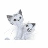 Figura Decorativa DKD Home Decor 15 x 10 x 29 cm Blanco Gatos Romántico