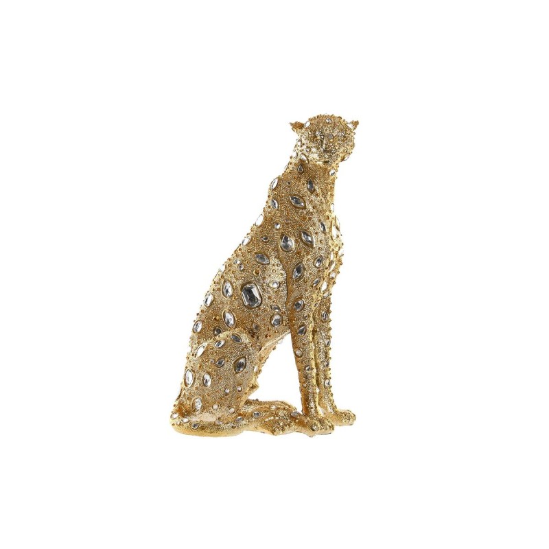 Figura Decorativa DKD Home Decor Leopardo Resina Moderno (23,5 x 15 x 37 cm)