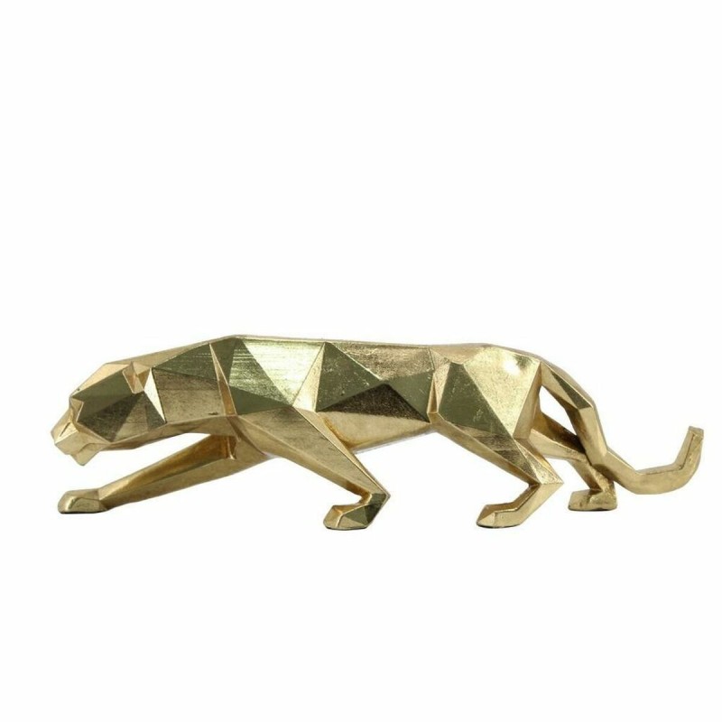 Figura Decorativa DKD Home Decor Dorado Leopardo 35,5 x 8 x 10 cm