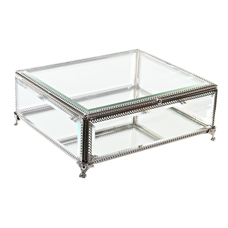 Caja-Joyero DKD Home Decor Cristal Metal (25 x 21 x 10 cm)