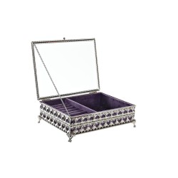 Caja-Joyero DKD Home Decor Cristal Metal (24 x 18 x 7 cm)