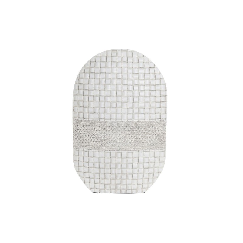 Jarrón DKD Home Decor Blanco Resina Moderno (30 x 10 x 45 cm)