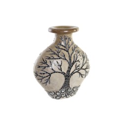 Jarrón DKD Home Decor Árbol Cristal Negro Beige Terracota (30 x 15 x 33,5 cm)