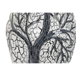 Jarrón DKD Home Decor Árbol Blanco Negro Blanco/Negro Cristal Terracota 29 x 29 x 60 cm