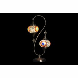 Lámpara de mesa DKD Home Decor Multicolor Metal Cristal 50 W 220 V 35 x 18 x 63 cm (2 Unidades)