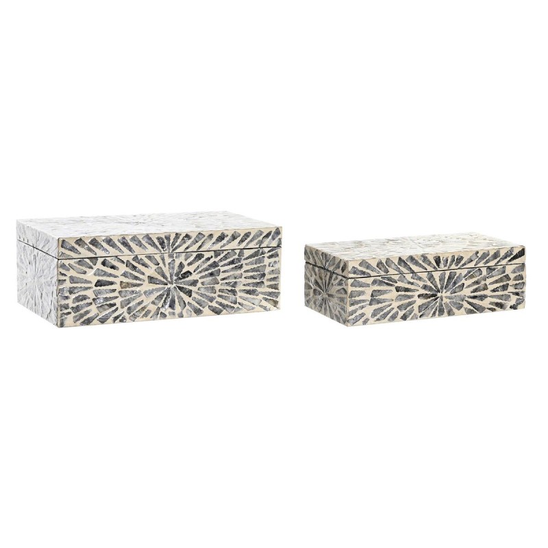 Caja-Joyero DKD Home Decor Nácar Moderno (36 x 20 x 13 cm)