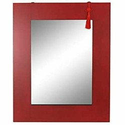 Espejo de pared DKD Home Decor Espejo Abeto Rojo Negro MDF (70 x 2 x 90 cm)