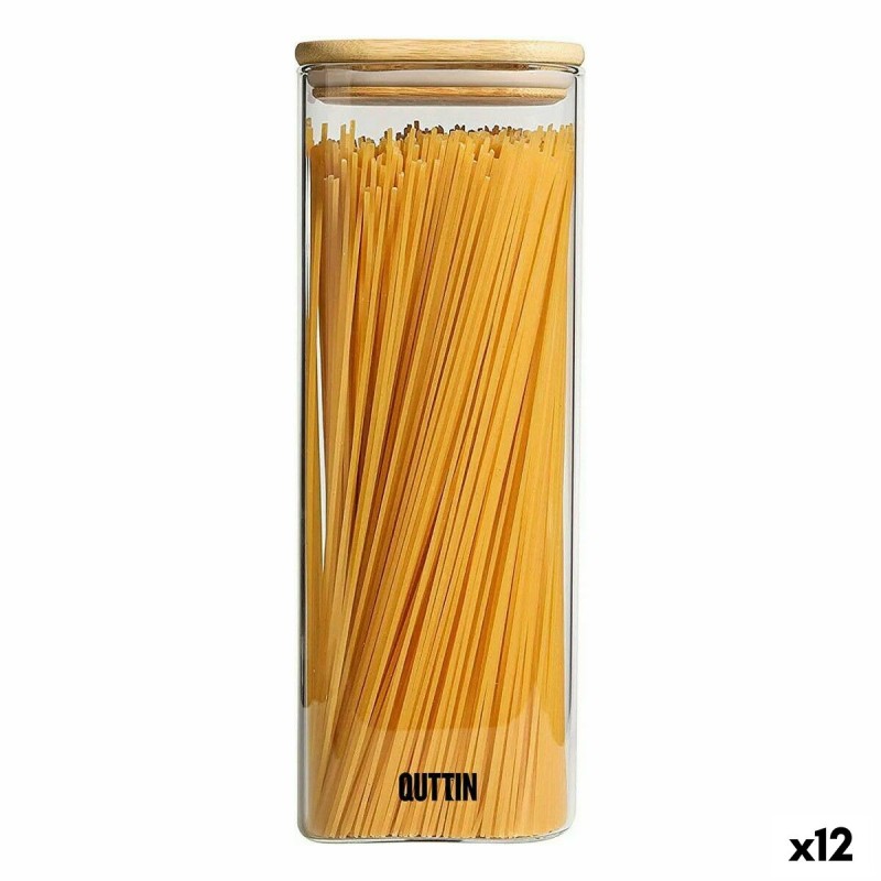 Tarro Quttin Bambu00fa Cuadrado 2,15 L 10,2 x 28 cm (12 Unidades)