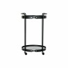 Mesa auxiliar DKD Home Decor Cristal Negro Metal (47 x 46 x 71 cm)