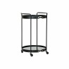 Mesa auxiliar DKD Home Decor Cristal Negro Metal (47 x 46 x 71 cm)