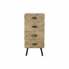 Cajonera DKD Home Decor Natural Negro Metal MDF (37 x 30 x 80 cm)