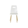 Silla de Comedor DKD Home Decor 43 x 50 x 88 cm Madera Blanco Caucho Marrón claro