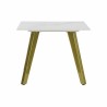 Mesa auxiliar DKD Home Decor Cerámica Dorado Metal Blanco Moderno (60 x 60 x 48 cm)