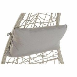 Sillón de jardín colgante DKD Home Decor 82 x 75 x 125 cm Metal ratán sintético Gris claro (82 x 75 x 125 cm)