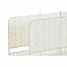 Revistero DKD Home Decor Natural Metal Blanco Mimbre (36,5 x 15 x 41 cm)