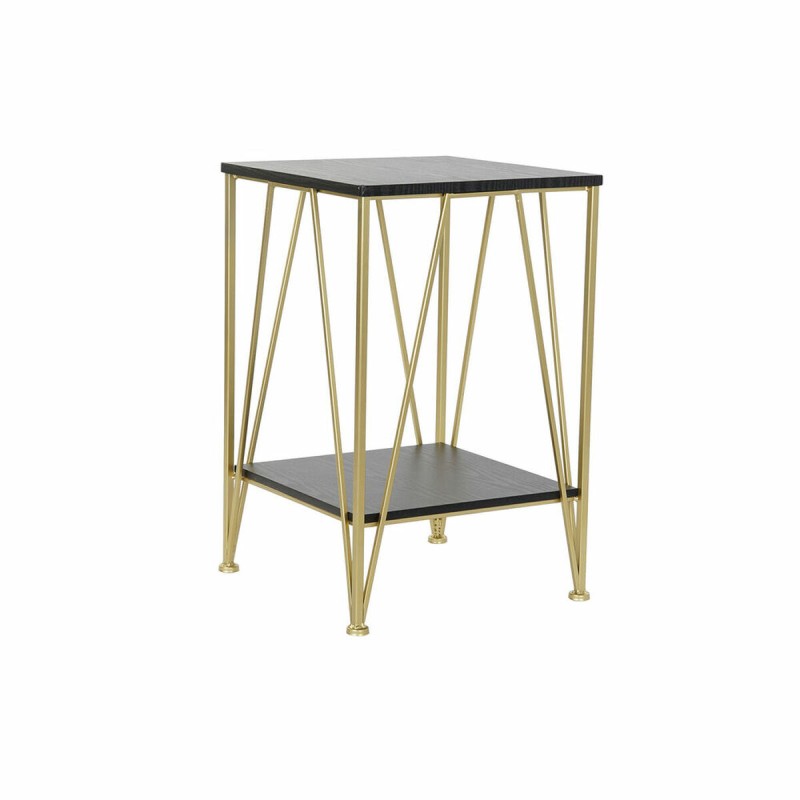 Mesa auxiliar DKD Home Decor 41 x 41 x 63,5 cm Negro Dorado Metal Madera