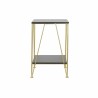 Mesa auxiliar DKD Home Decor 41 x 41 x 63,5 cm Negro Dorado Metal Madera