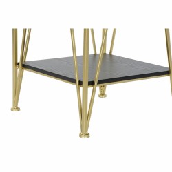 Mesa auxiliar DKD Home Decor 41 x 41 x 63,5 cm Negro Dorado Metal Madera