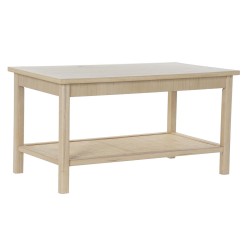 Mesa de Centro DKD Home Decor 90 x 50 x 46 cm Natural Aluminio Madera MDF