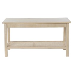 Mesa de Centro DKD Home Decor 90 x 50 x 46 cm Natural Aluminio Madera MDF