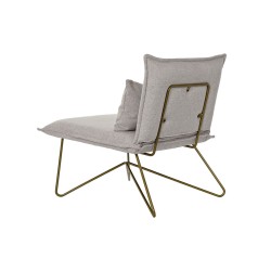 Sillón DKD Home Decor 66 x 78 x 75 cm Beige Dorado Metal