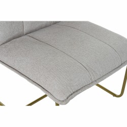 Sillón DKD Home Decor Beige Dorado Metal Poliéster (66 x 71 x 77 cm)