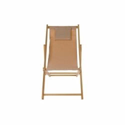 Tumbona DKD Home Decor Marrón Natural Poliéster MDF (57,5 x 113 x 77 cm)