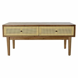 Mesa de Centro DKD Home Decor Abeto Ratán (106 x 55 x 46 cm)