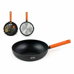 Sartu00e9n Wok Quttin Gastro Negro Naranja 47 x 29 x 8 cm (6 Unidades)