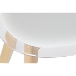 Silla de Comedor DKD Home Decor Blanco Transparente Natural 54 x 47 x 81 cm